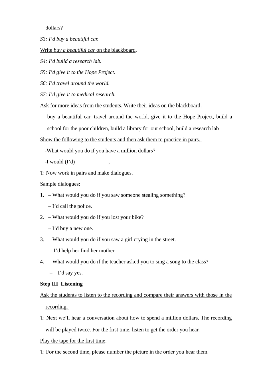 九年级英语 Unit 4  What would you do教案 人教新课标版_第2页