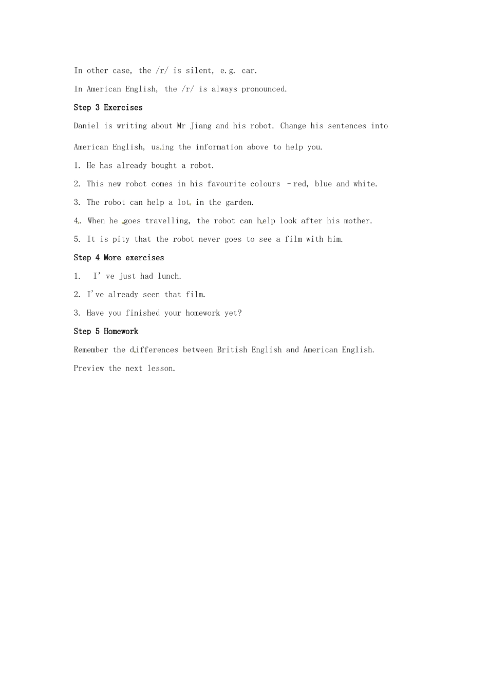 九年级英语下册 Unit 2 Colour Study skills教案 （新版）牛津版-（新版）牛津版初中九年级下册英语教案_第3页