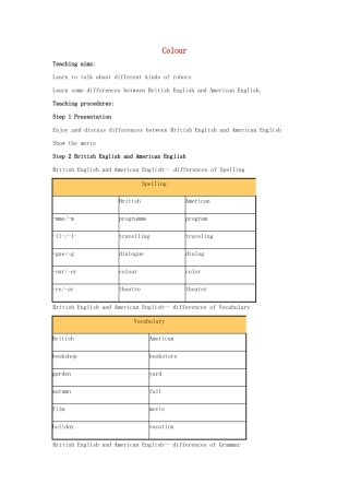九年级英语下册 Unit 2 Colour Study skills教案 （新版）牛津版-（新版）牛津版初中九年级下册英语教案