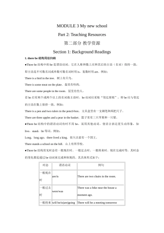 外研版英语七年级上册 Module3 Section 1 Background Readings