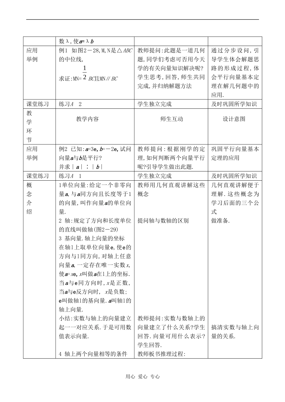 高中数学 2.1.3《相等向量与共线向量》教案人教版必修4_第2页