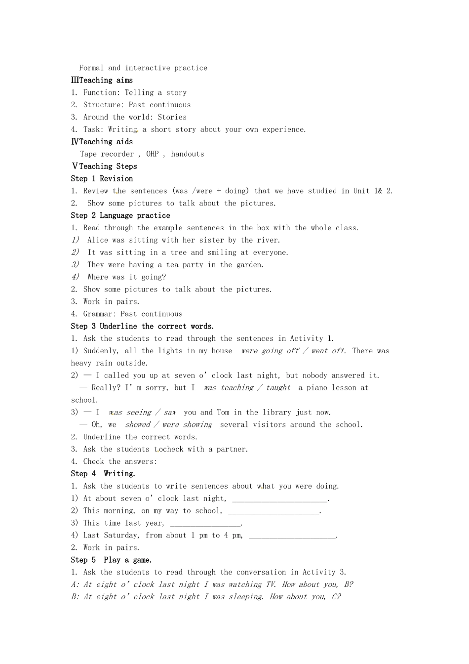 八年级英语上册《Module 7 A famous story Unit 3 Language in use》教学设计2 （新版）外研版-（新版）外研版初中八年级上册英语教案_第2页