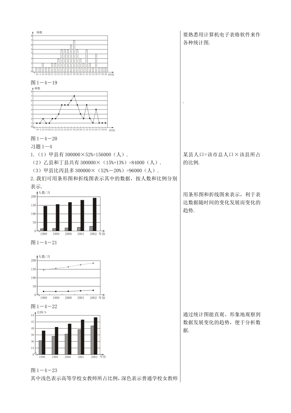 高中数学 1.4统计图表教案 北师大版必修3_第2页