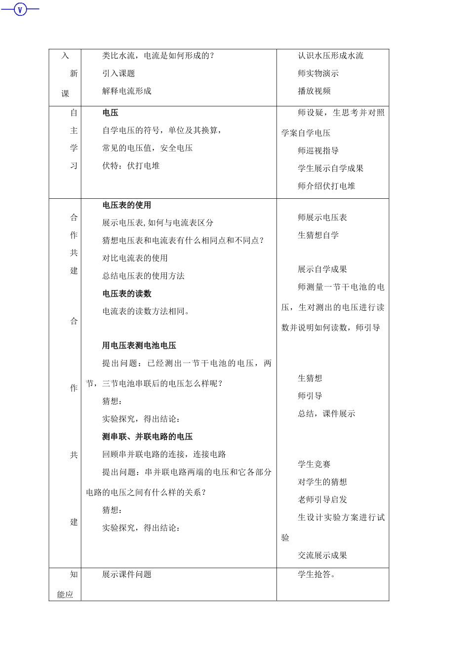 九年级物理全册 第十四章 第五节 测量电压教案3 （新版）沪科版_第2页