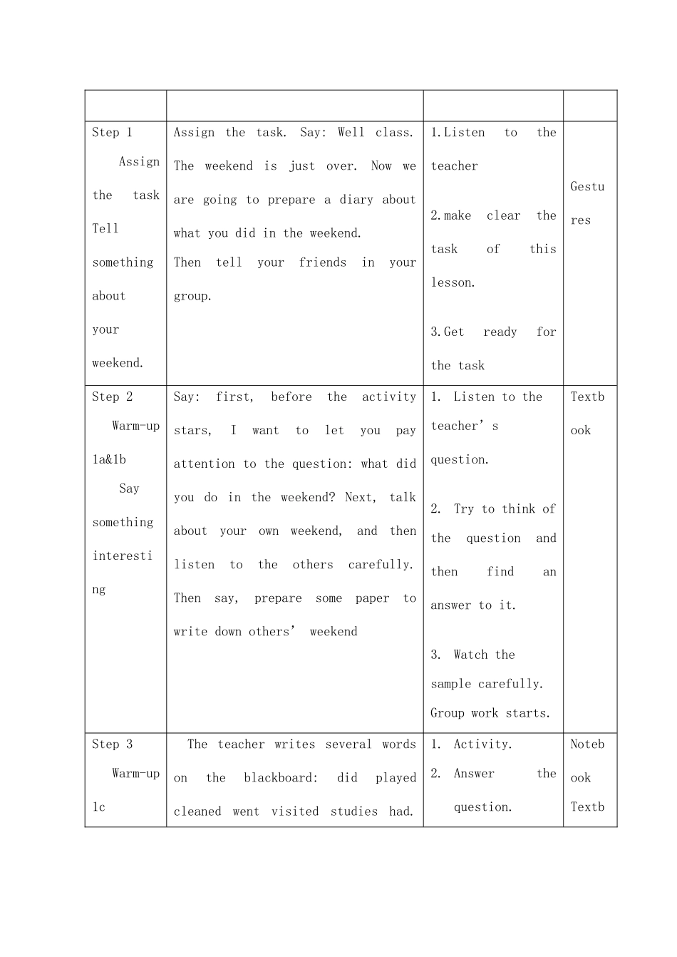 七年级英语下册 unit9精品教案 人教新目标版_第3页