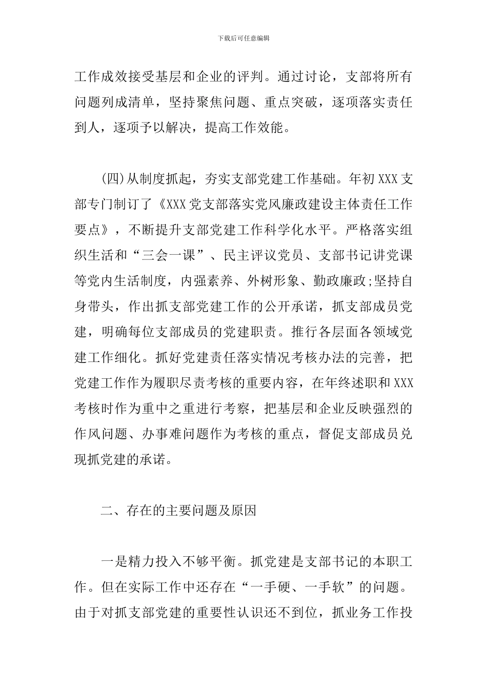 公司党支部书记述职报告三篇_第3页