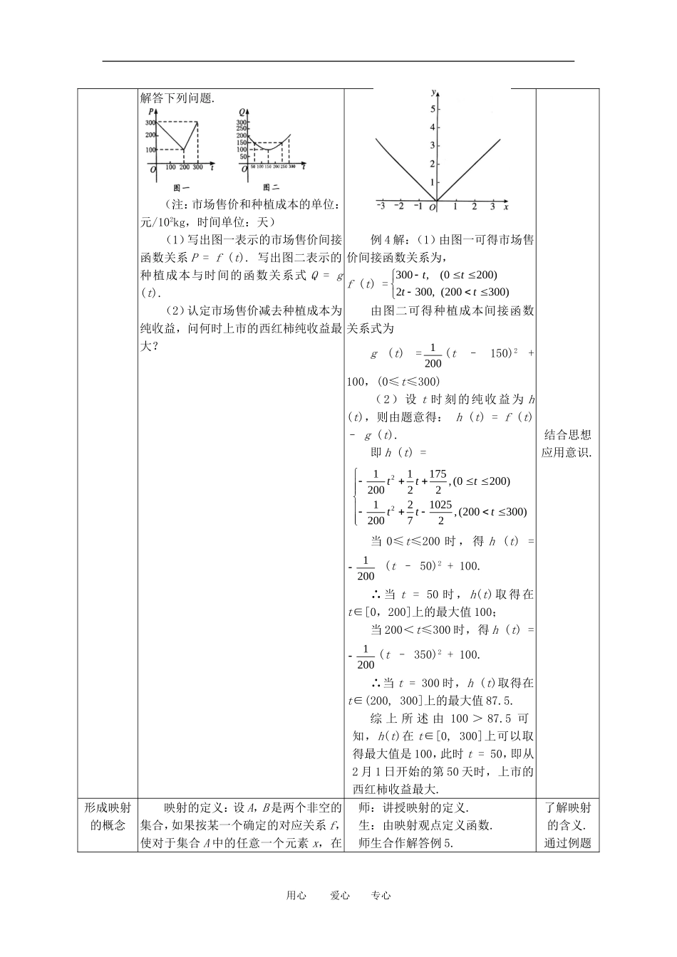 高中数学 1.2.3函数的表示法（一）全册精品教案 新人教A版必修1_第3页