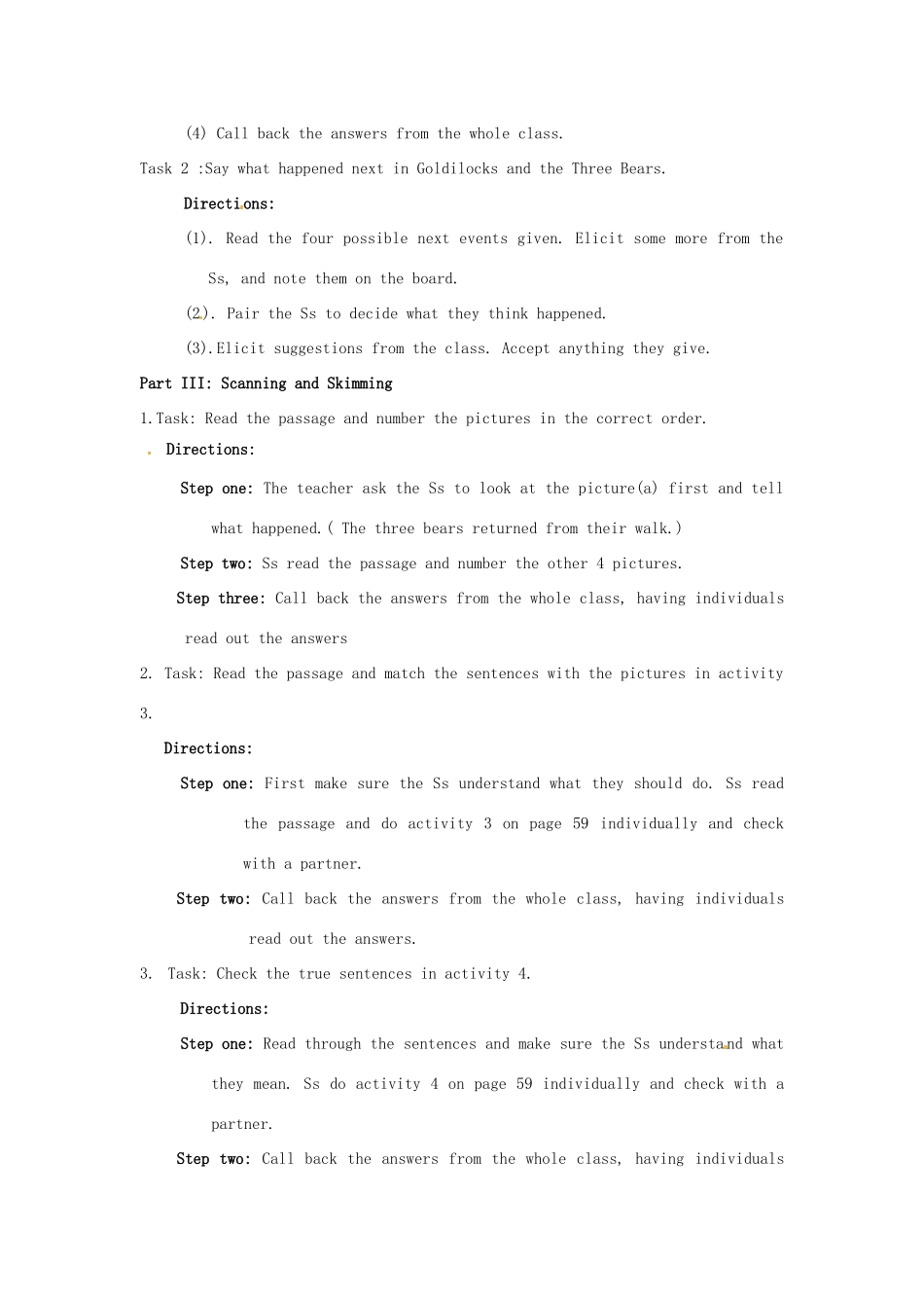 七年级英语下册 Unit 2 Goldilocks rushed out of the house教案 外研版_第2页