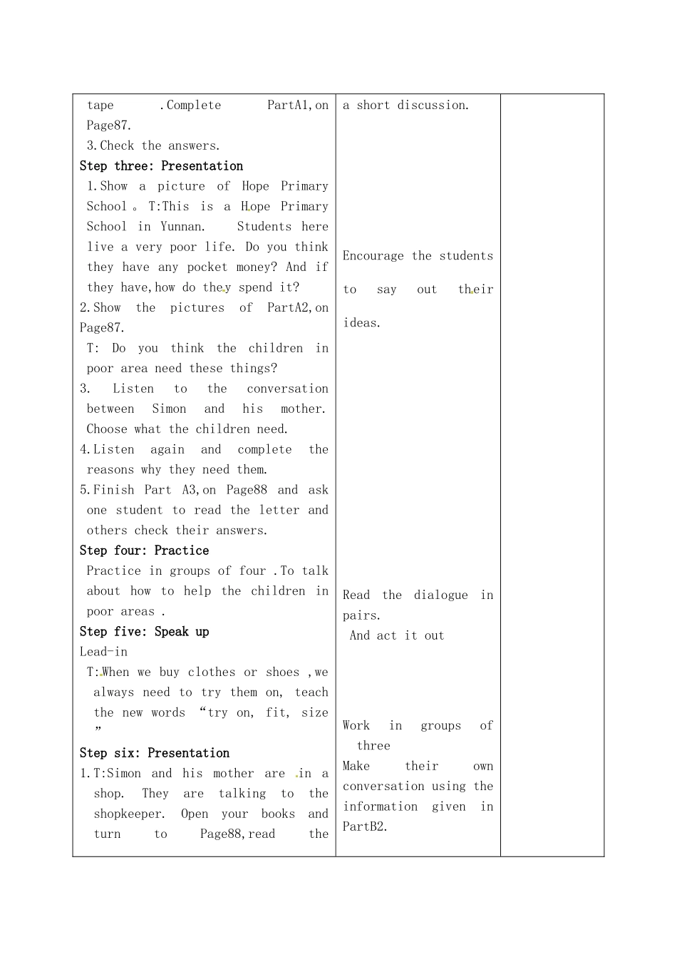 七年级英语上册《Unit 7 Shopping Integrated skills》教案 （新版）牛津版-（新版）牛津版初中七年级上册英语教案_第2页