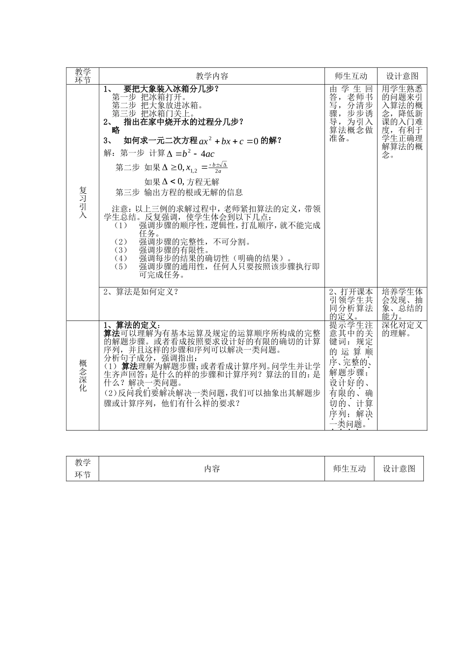 高中数学 1.1《算法的含义》教案3 苏教版必修3-苏教版高中必修3数学教案_第2页