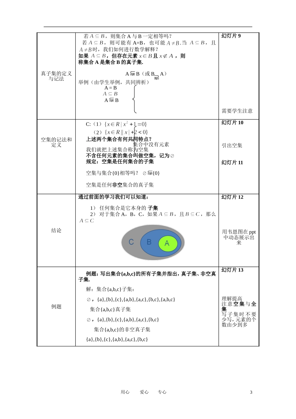高中数学 1.1.2集合间基本关系教案 新人教A版必修1_第3页