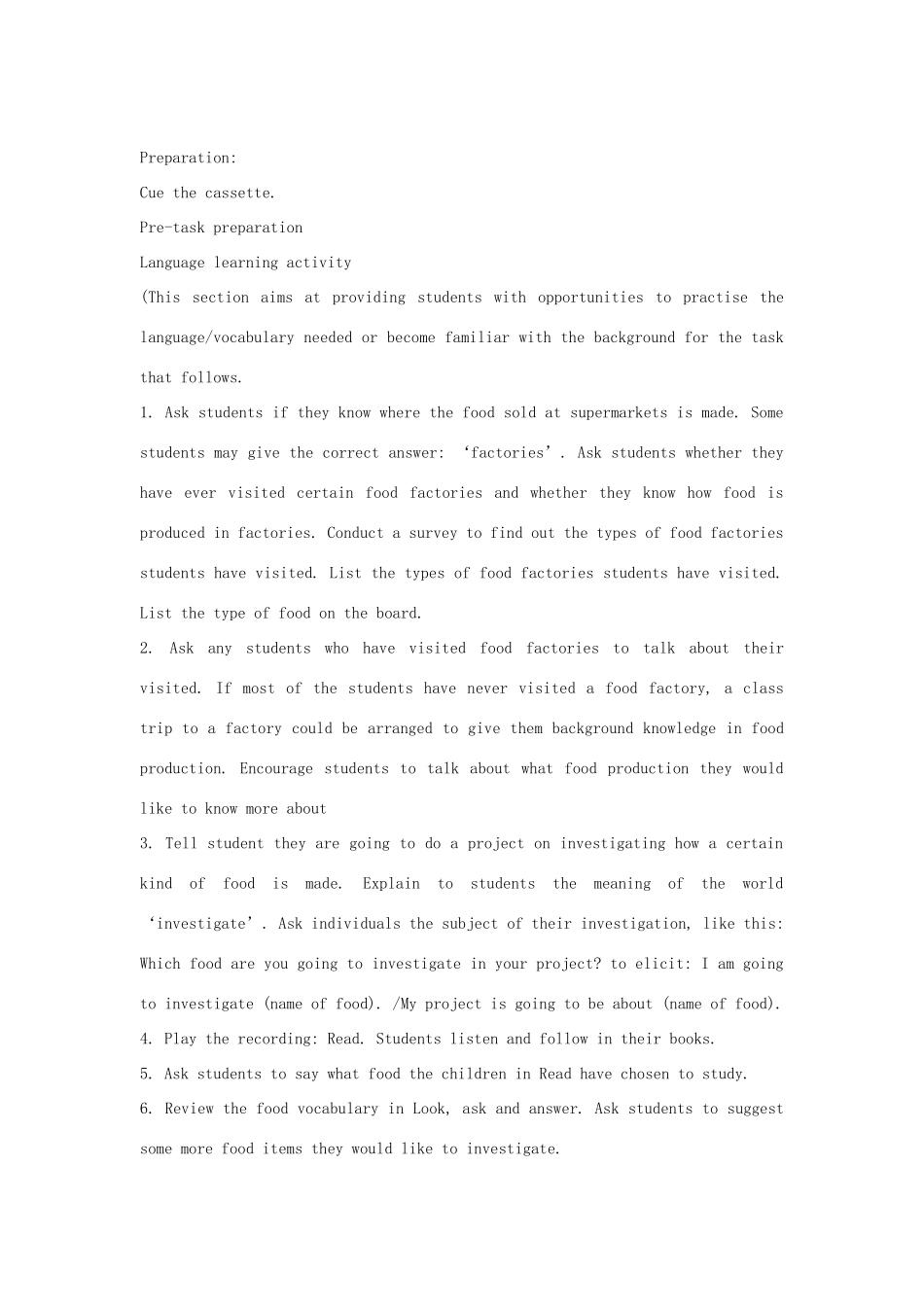 七年级英语下：Module 1 Unit 4 How is food made教案上海牛津版_第2页