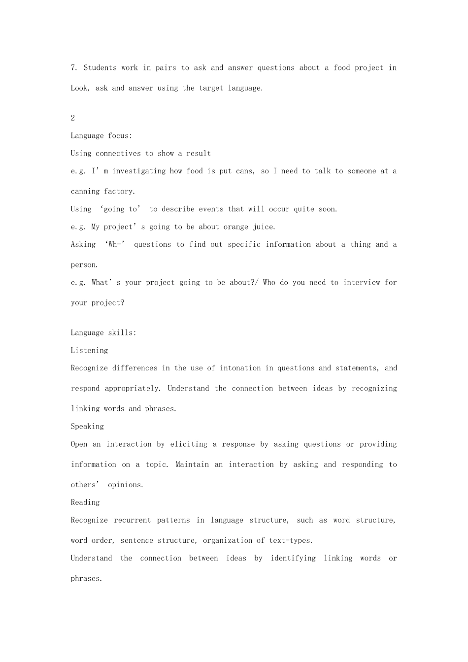 七年级英语下：Module 1 Unit 4 How is food made教案上海牛津版_第3页