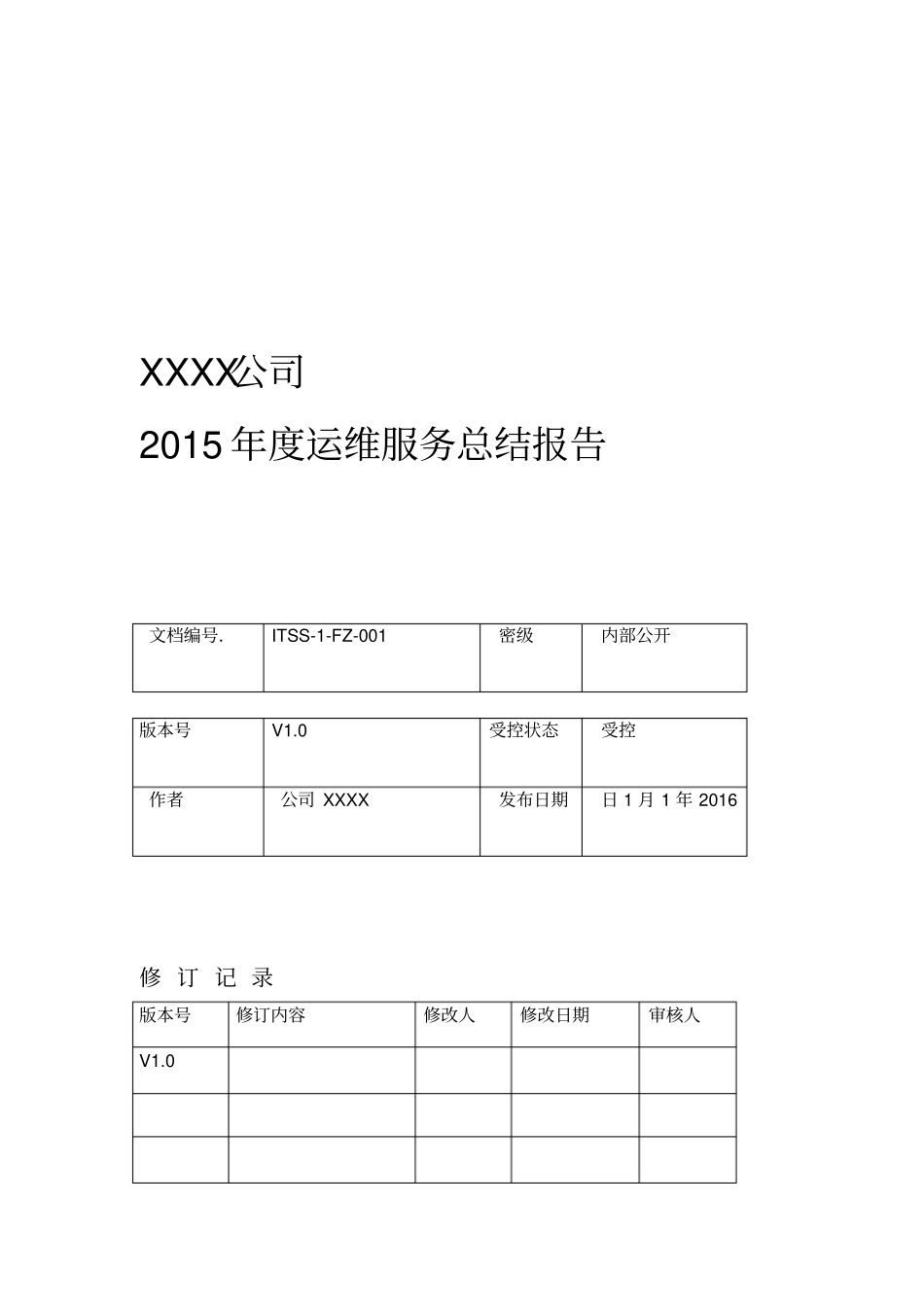 2015年运维服务总结报告_第1页