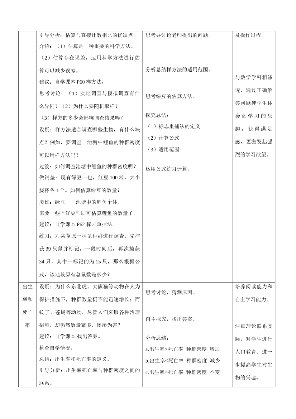 高中教学设计 种群的特征 烟台 都文广_第3页