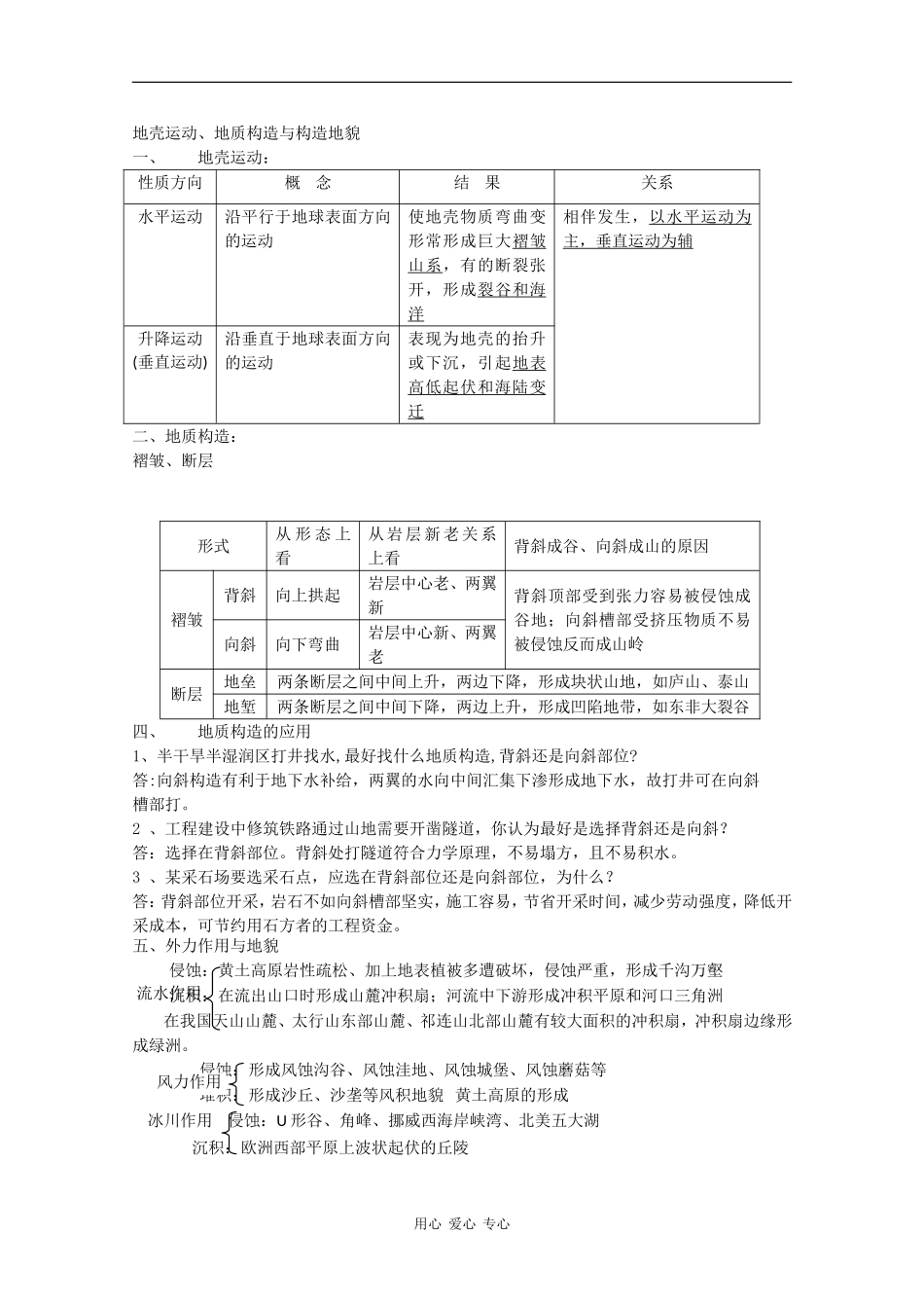高中地理高考复习专题教案：地壳物质的组成与循环、地壳变动与地表形态_第2页