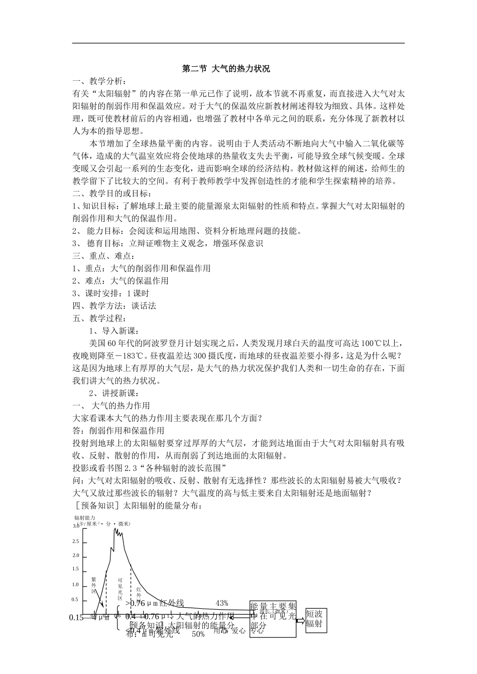 高中地理第二节 大气的热力状况_第1页