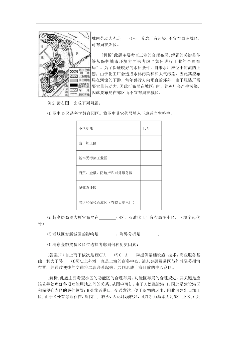 高中地理城市的合理规划复习设计_第3页