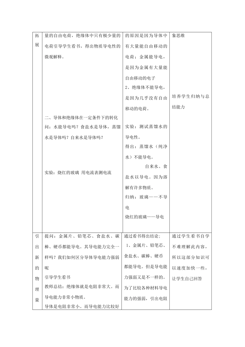 九年级物理全册 11.6不同物质的导电性能教案 北师大版-北师大版初中九年级全册物理教案_第3页