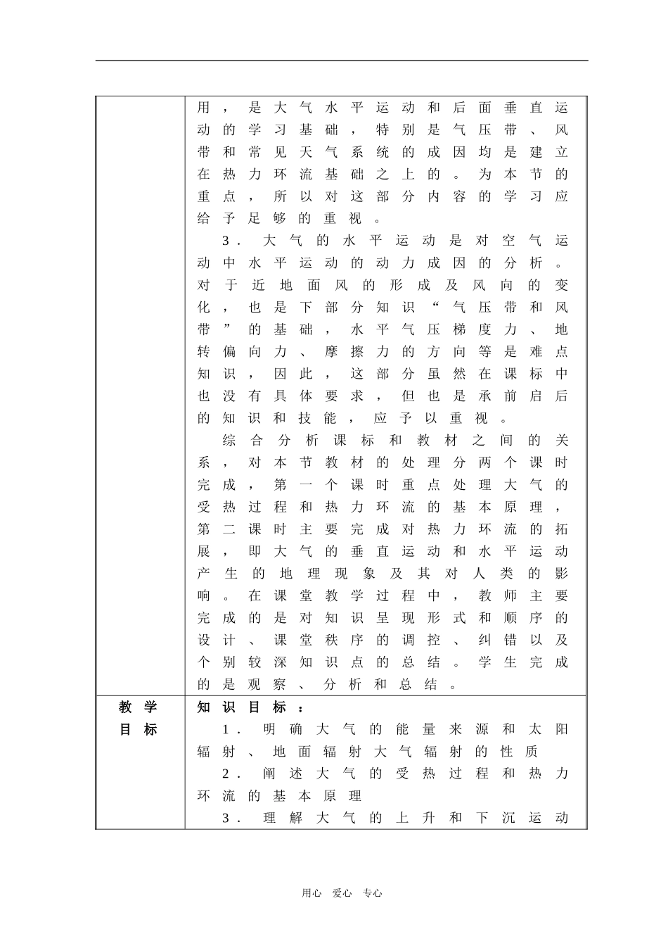 高中地理冷热不均引起的大气运动（教学设计）_第2页