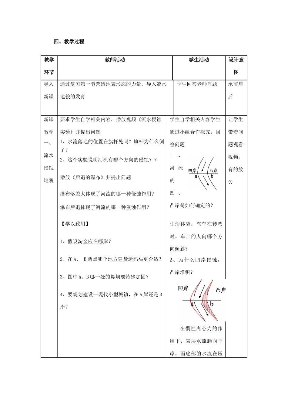高中地理 第四章 地表形态的塑造 第三节 河流地貌的发育教学设计2 新人教版必修1-新人教版高一必修1地理教案_第2页