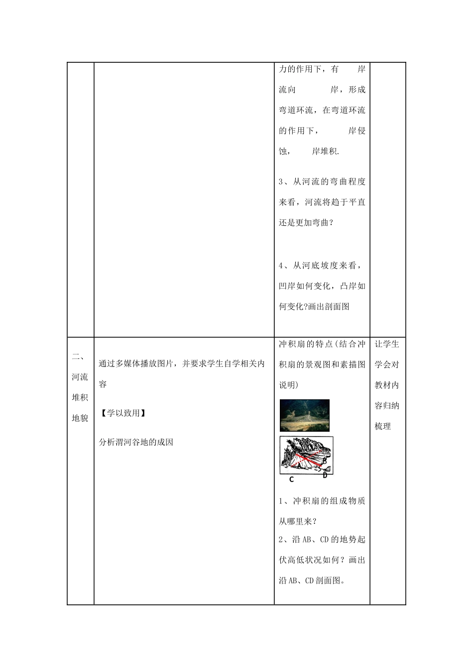 高中地理 第四章 地表形态的塑造 第三节 河流地貌的发育教学设计2 新人教版必修1-新人教版高一必修1地理教案_第3页