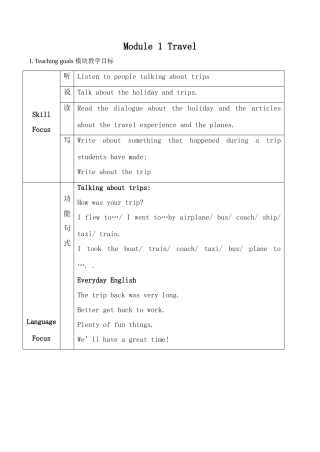 九年级英语Module 1 Travel Unit2 You’re sitting in my seat外研版
