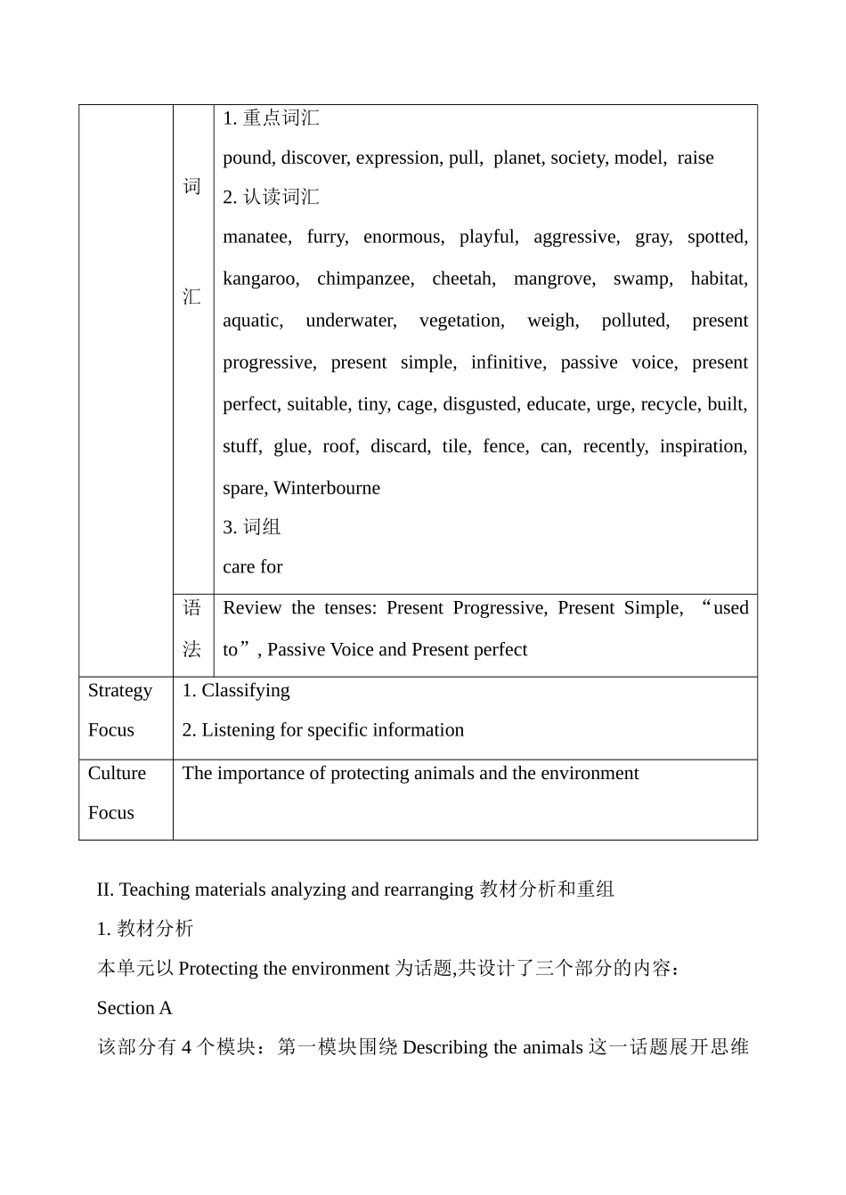 九年级英语Unit 15   We’re trying to save the manatees1教案人教版_第2页