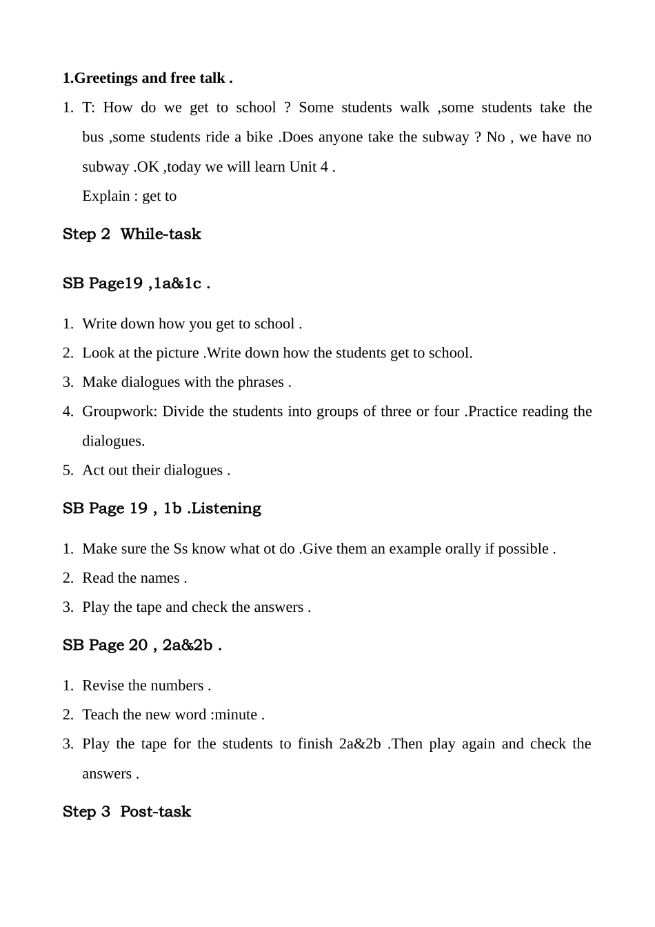 八年级英语Unit4 How do you get to school Period 1新课标 人教版_第2页