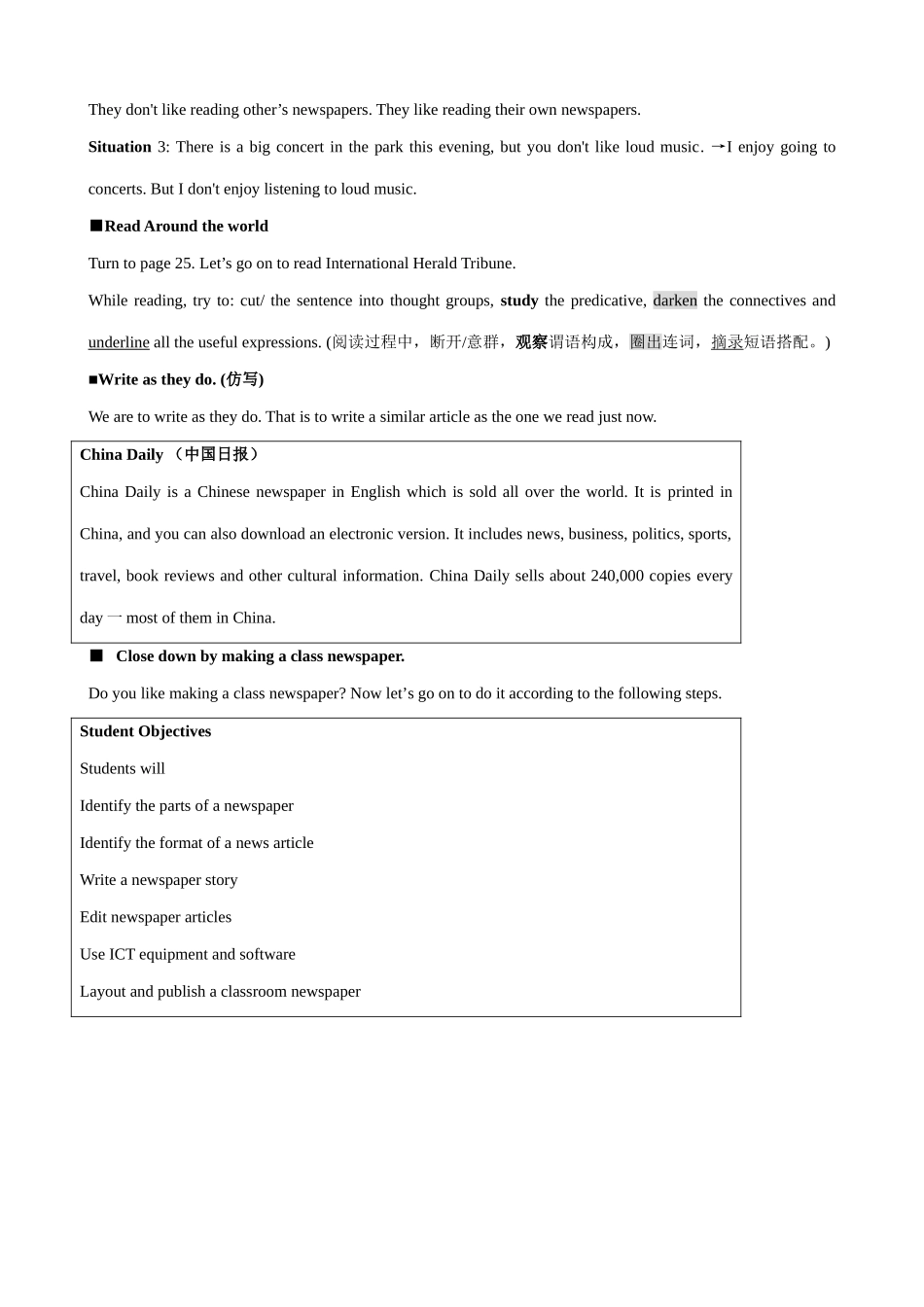 八年级英语 模块3 Unit3 Language in use教案_第3页