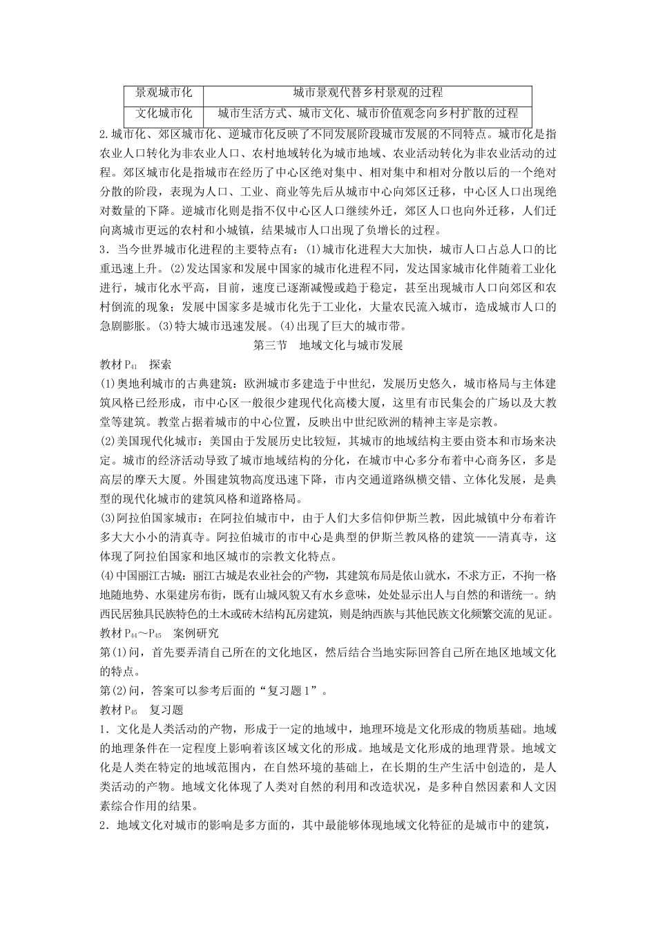 高中地理 第二章 城市的空间结构章末整合 中图版必修2-中图版高一必修2地理教案_第3页