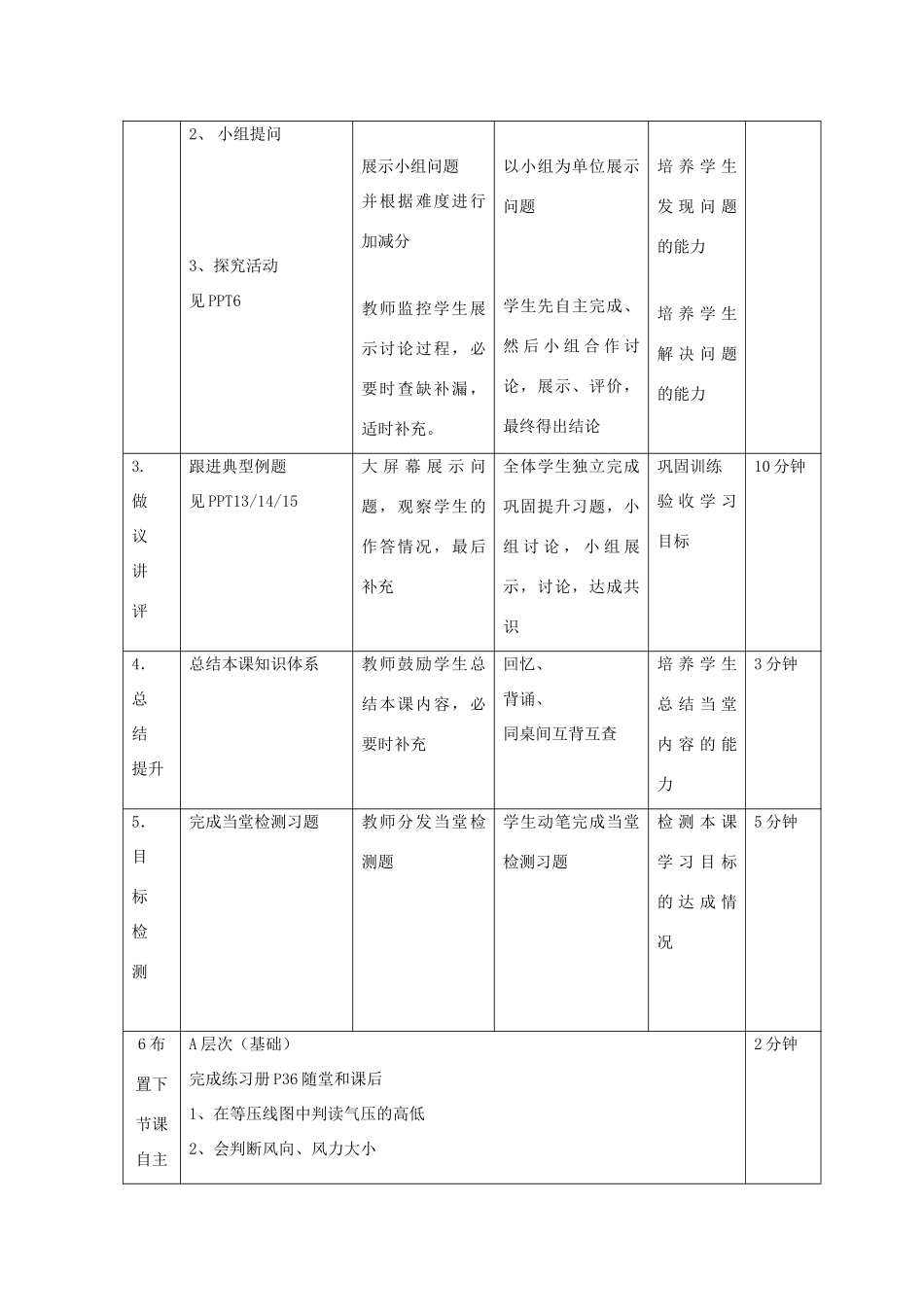 高中地理 第二章 地球上的大气 2.1 冷热不均引起大气运动（第3课时）教案 新人教版必修1-新人教版高一必修1地理教案_第2页