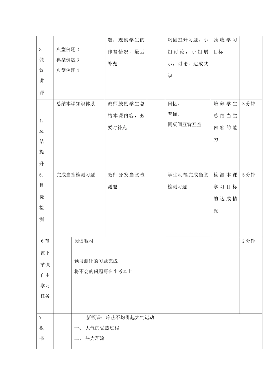 高中地理 第二章 地球上的大气 2.1 冷热不均引起大气运动联系教案 新人教版必修1-新人教版高一必修1地理教案_第2页