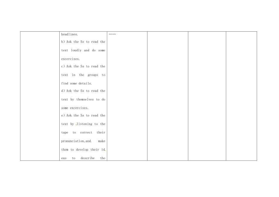四川省华蓥市明月镇七年级英语下册 Module 4 Life in the future Unit2 Every family will have a small plane教案 （新版）外研版_第3页
