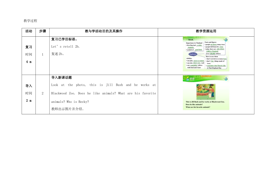 七年级英语下册 Unit 5 Why do you like pandas（第5课时）教学设计 （新版）人教新目标版-（新版）人教新目标版初中七年级下册英语教案_第2页