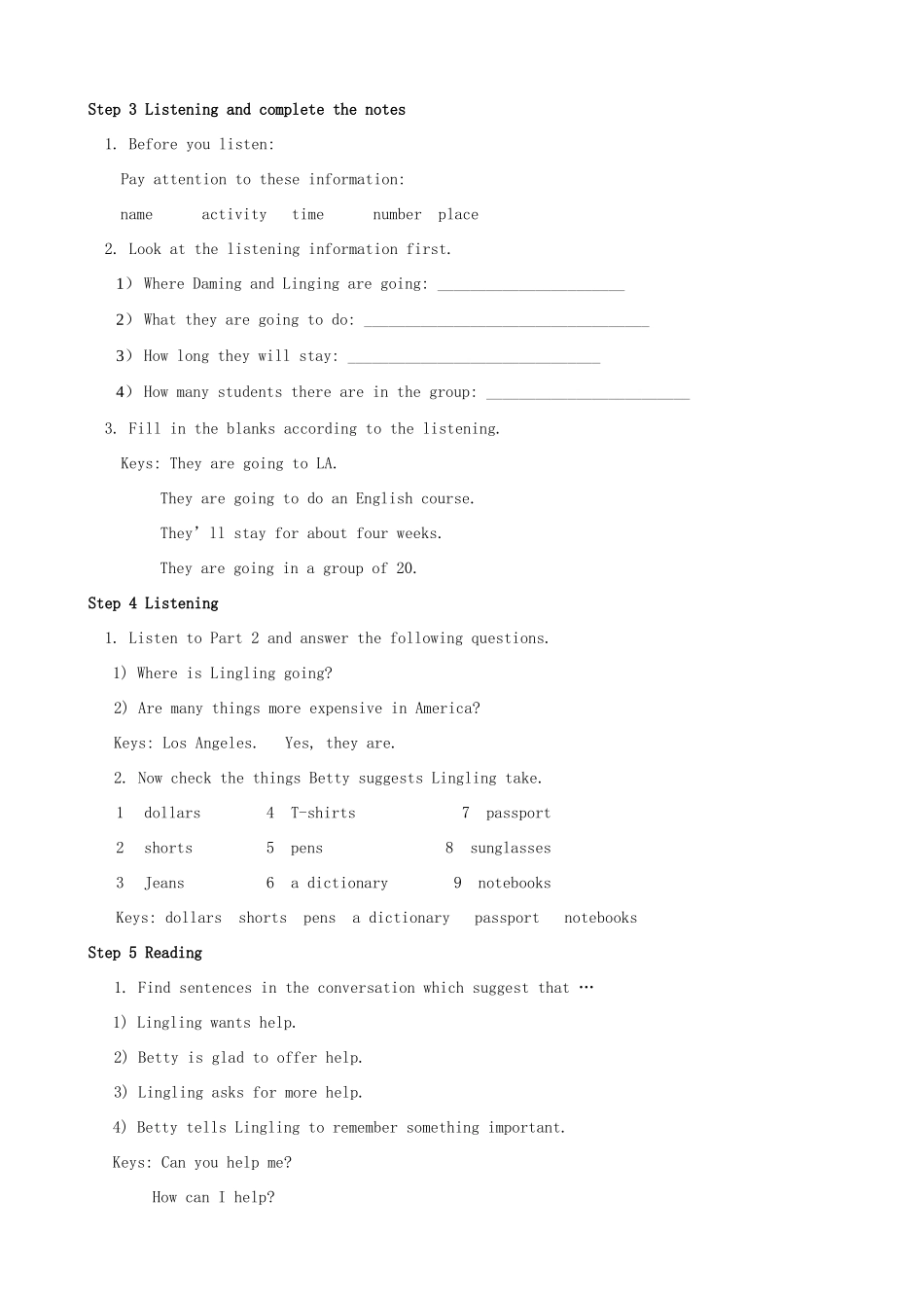 八年级英语下册 Module 7 Summer in Los Angeles教案 （新版）外研版-（新版）外研版初中八年级下册英语教案_第2页