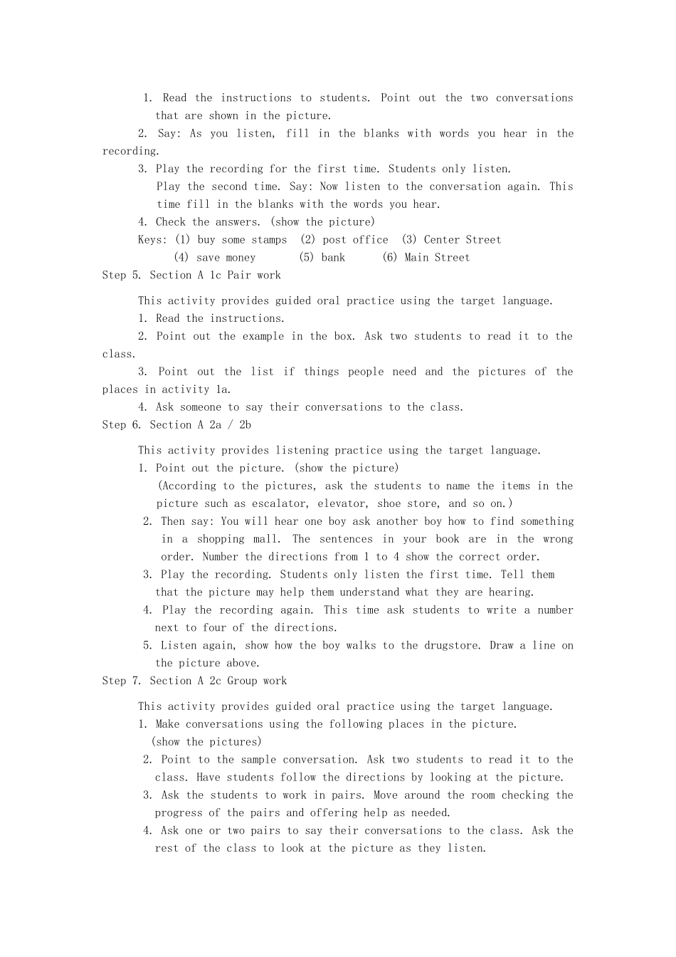 九年级英语上册 Unit 11《Could you please tell me where the restrooms are》教案 人教新目标版_第3页