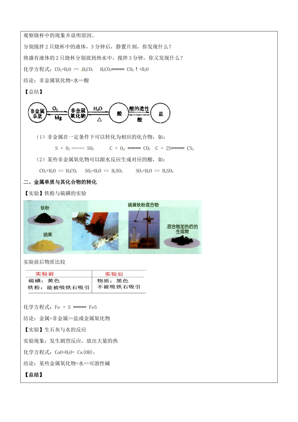 九年级科学上册 第9讲 物质的分类与转化教案 浙教版-浙教版初中九年级上册自然科学教案_第2页