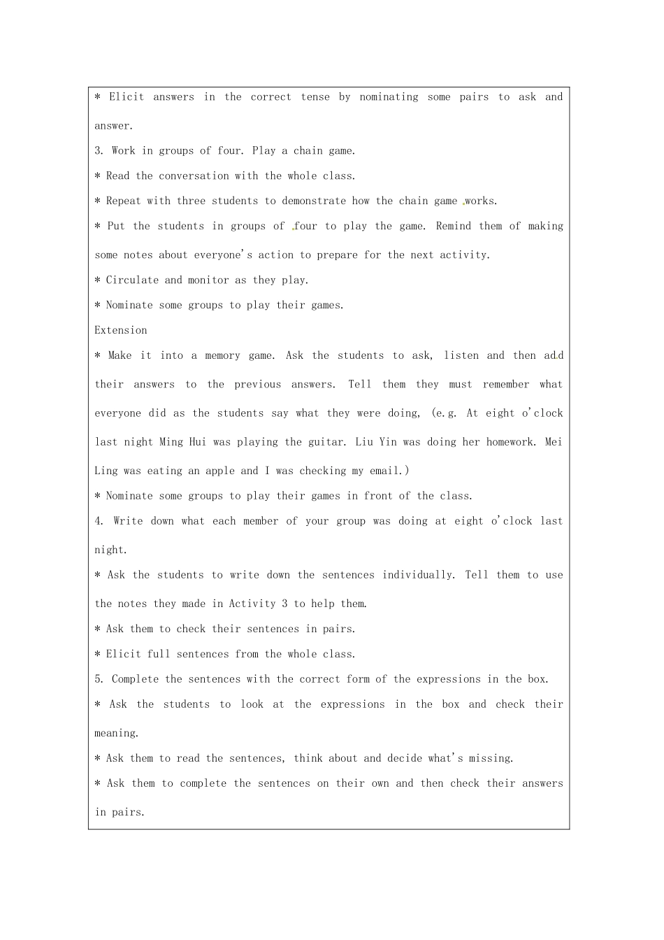 八年级英语上册《Module 7 A famous story Unit 3 Language in use》教学设计1 （新版）外研版-（新版）外研版初中八年级上册英语教案_第3页