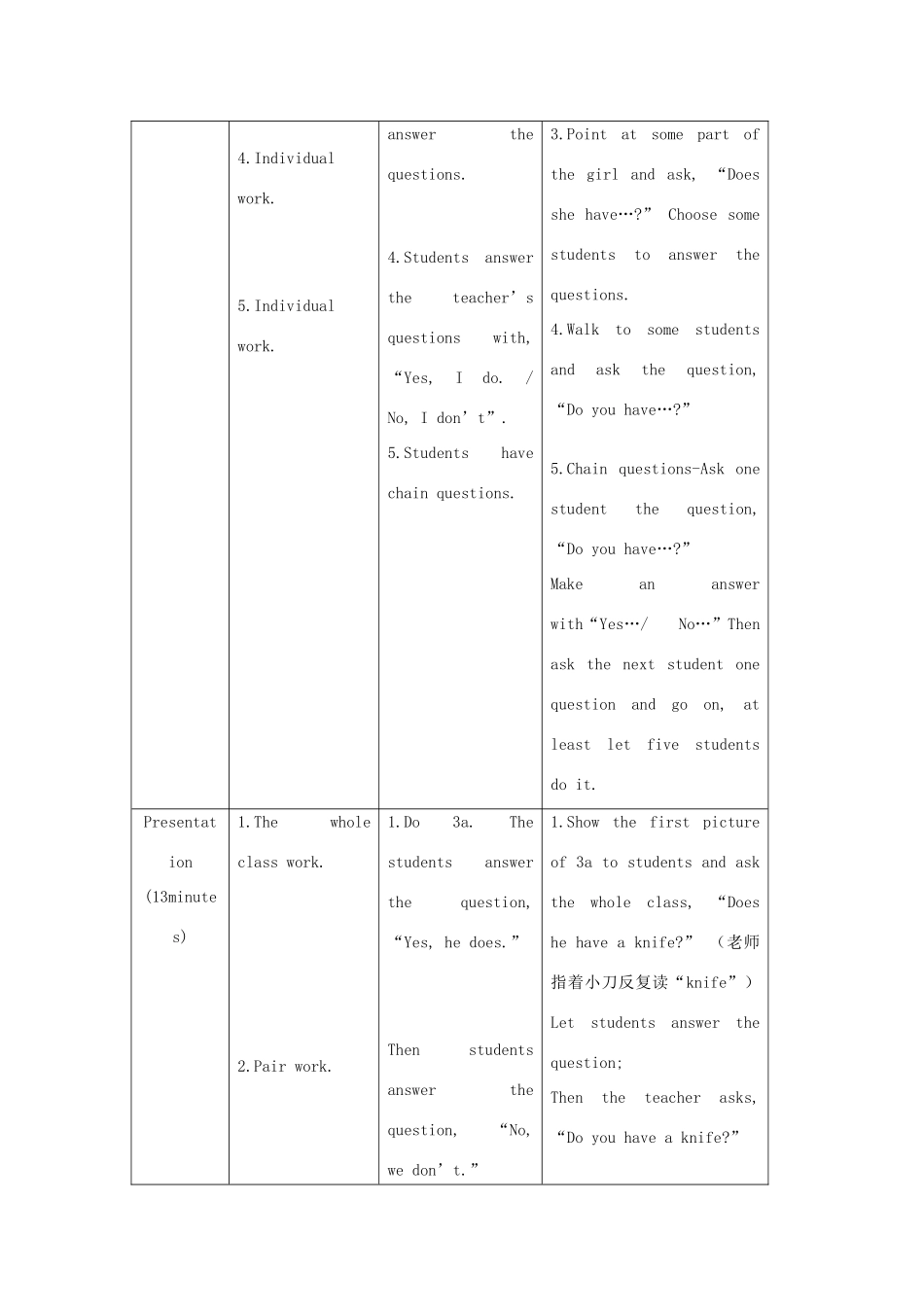七年级英语上册 Unit 2 Looking Different Topic 1 I have a small nose Section C教案 （新版）仁爱版_第3页