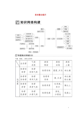 高中地理 第5章 植被与土壤章末整合提升教案 新人教版必修第一册-新人教版高一第一册地理教案