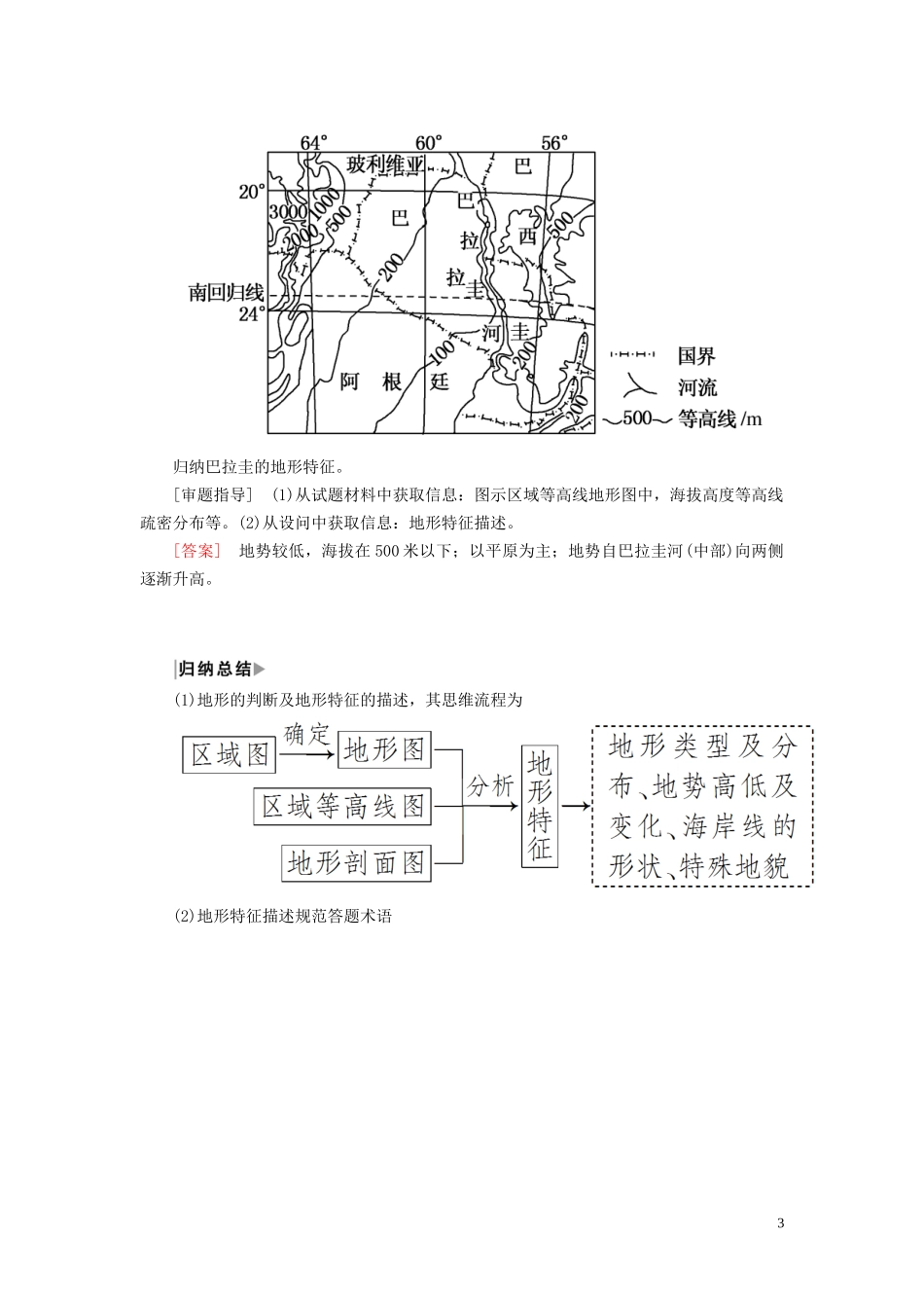 高中地理 第4章 地貌 4-2 地貌的观察教案 新人教版必修第一册-新人教版高一第一册地理教案_第3页