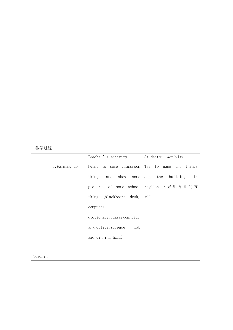 七年级英语上册 Module 3 Unit 2教学设计 外研版_第2页