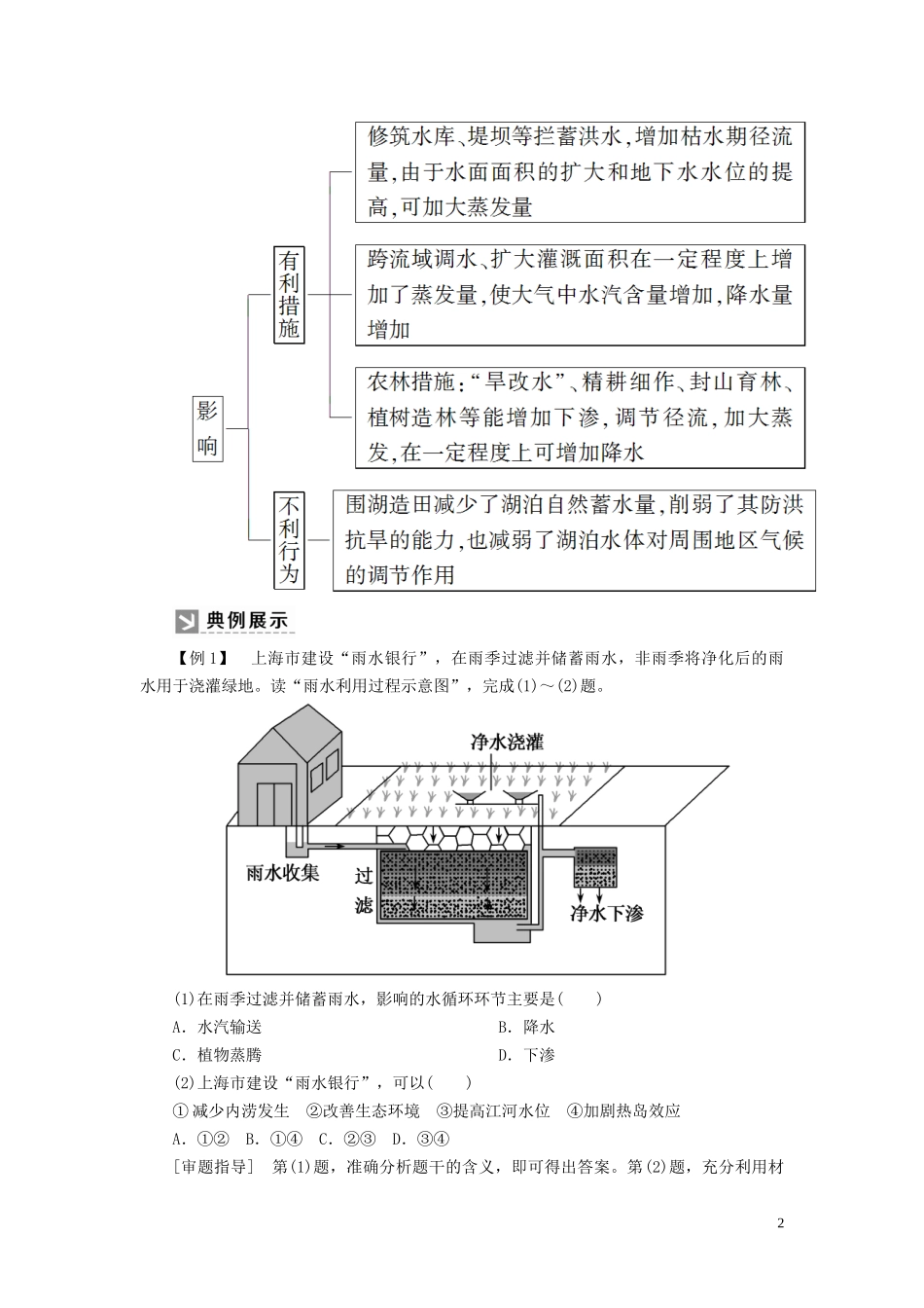 高中地理 第3章 地球上的水章末整合提升教案 新人教版必修第一册-新人教版高一第一册地理教案_第2页