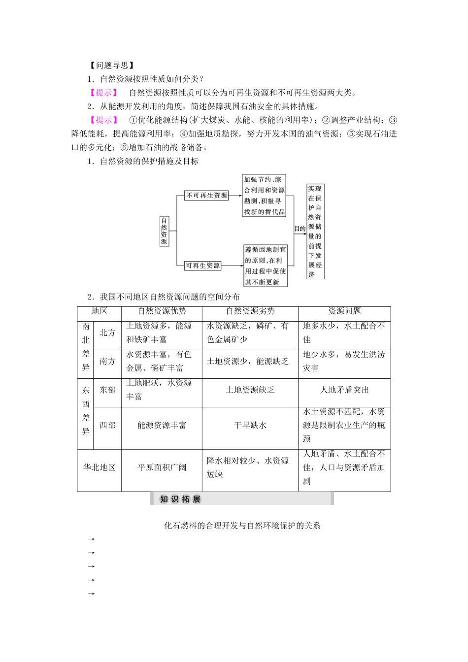 高中地理 第2单元 资源利用和生态保护 第3节 资源及生态环境保护教案  鲁教版选修6-鲁教版高一选修6地理教案_第3页