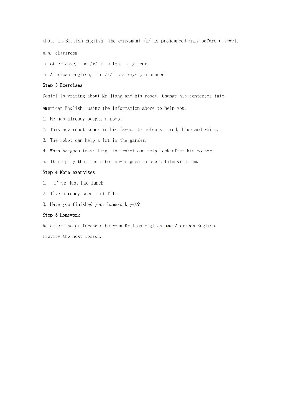 九年级英语下册 Unit 2 Robot Study skills教案 牛津版-牛津版初中九年级下册英语教案_第3页