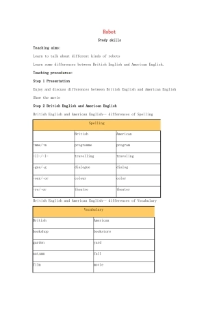 九年级英语下册 Unit 2 Robot Study skills教案 牛津版-牛津版初中九年级下册英语教案