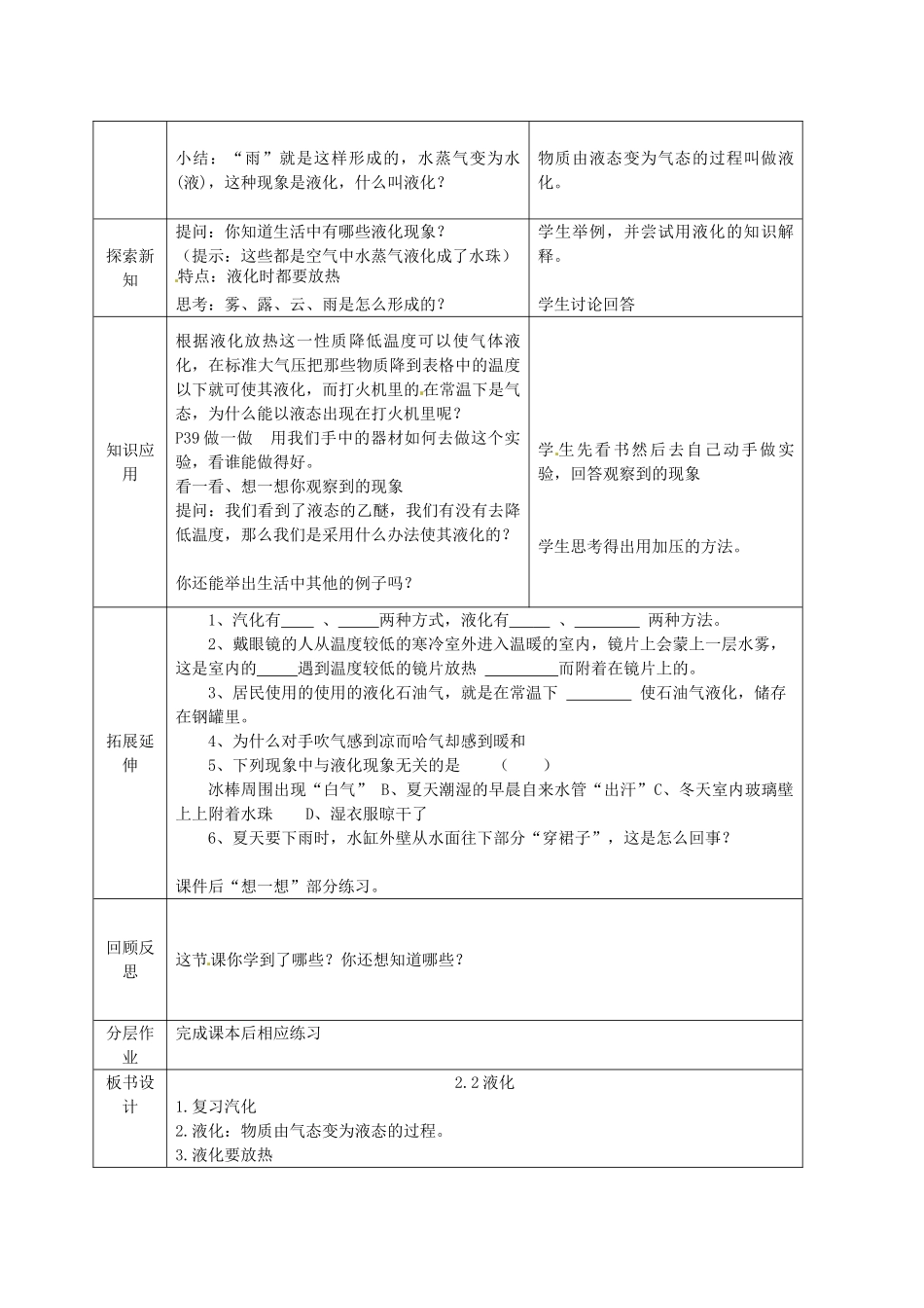 八年级物理上册《2.2 汽化和液化》教案2 苏科版-苏科版初中八年级上册物理教案_第2页