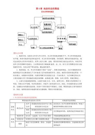 高中地理 第04章 地表形态的塑造（结）（基础版）新人教版必修1-新人教版高一必修1地理教案