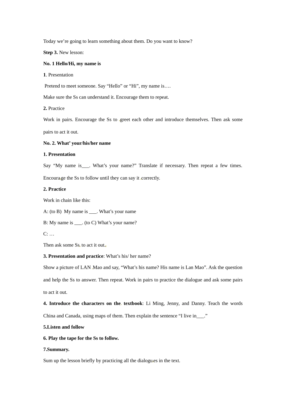 七年级英语上册 Unit 1 Lesson 1 Hello-Lesson 2 How are you教案 冀教版_第2页